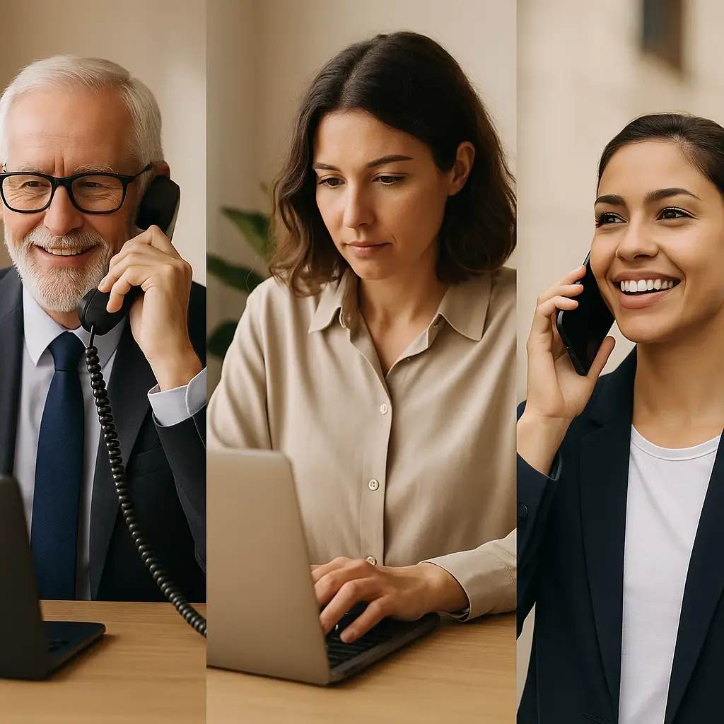 Imagem com vários contactos